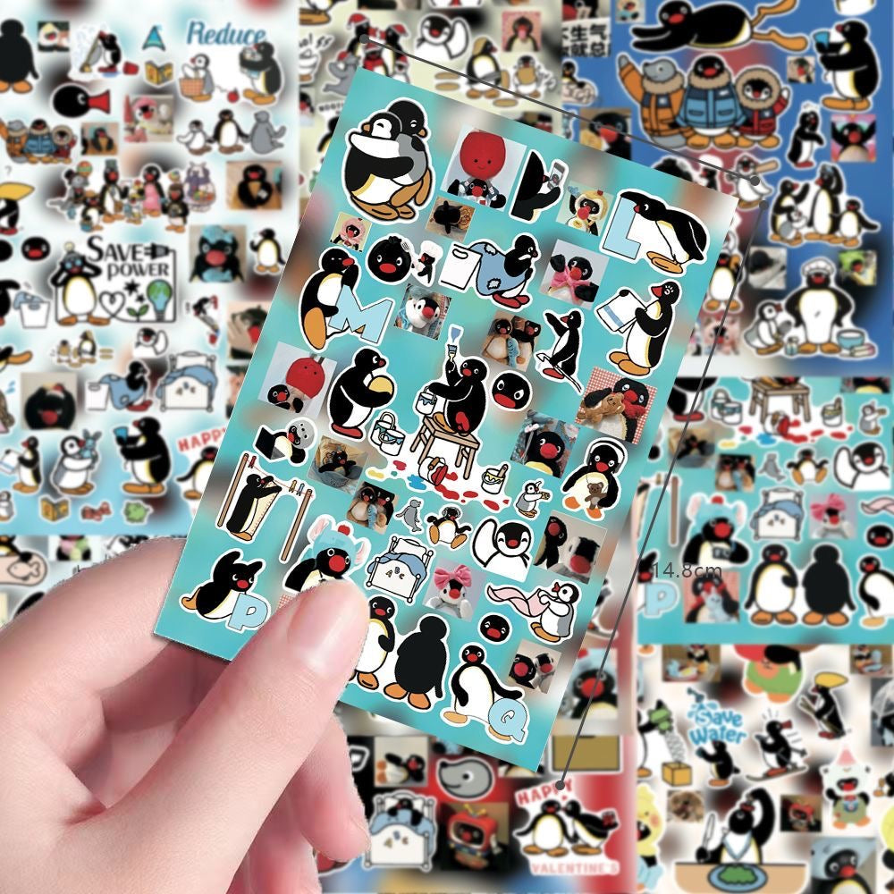 8 Sheets Pingu Stickers