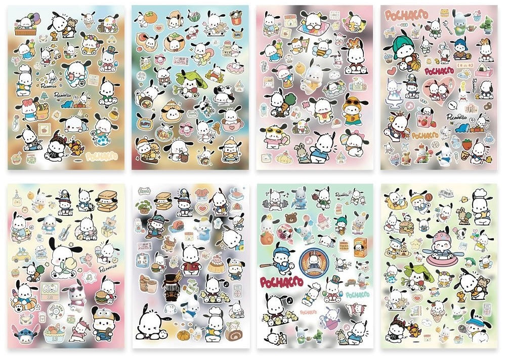 8 Sheets Pochacco Stickers