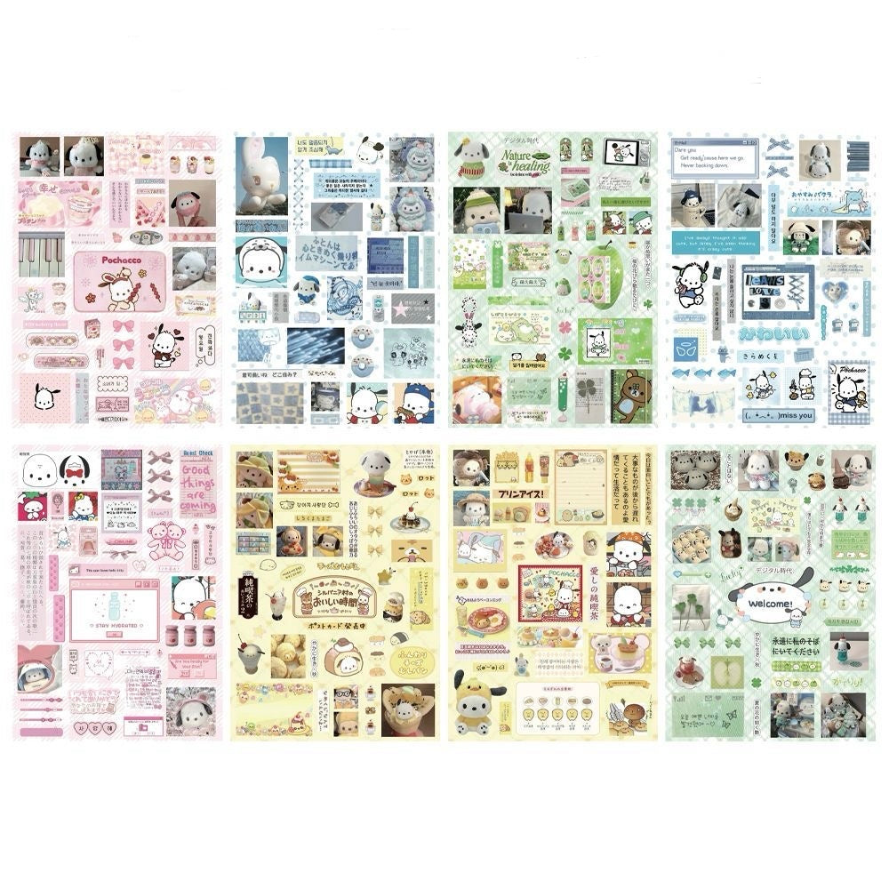 8 Sheets Pochacco Stickers
