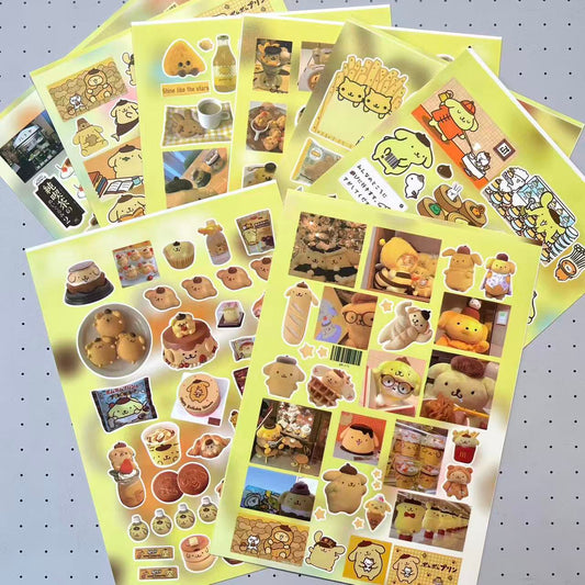 8 Sheets Pompompurin Stickers