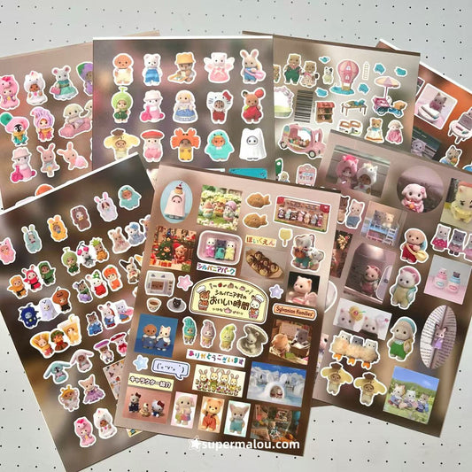 8 Sheets Sylvanian Families Stickers