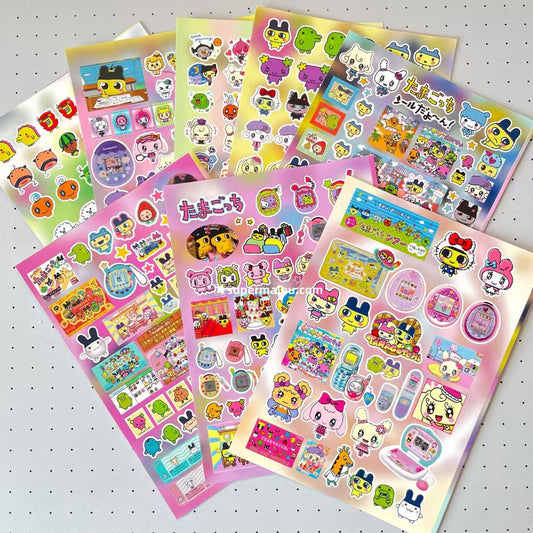 8 Sheets Tamagotchi Stickers