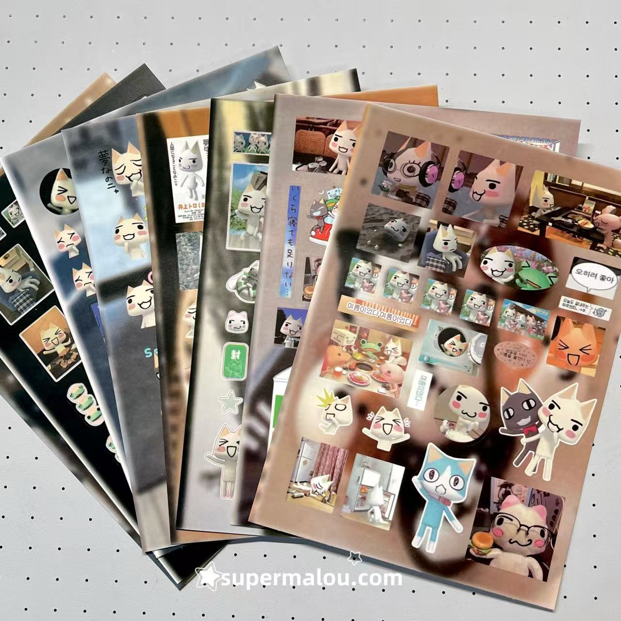 8 Sheets Toro Cat Stickers