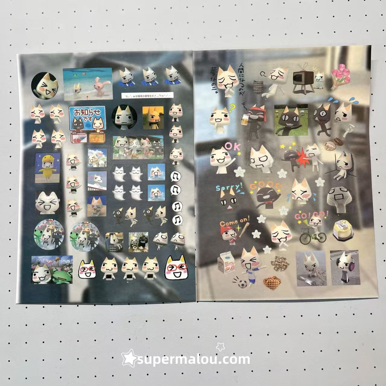 8 Sheets Toro Cat Stickers