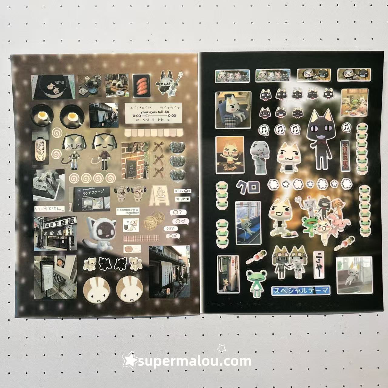 8 Sheets Toro Cat Stickers