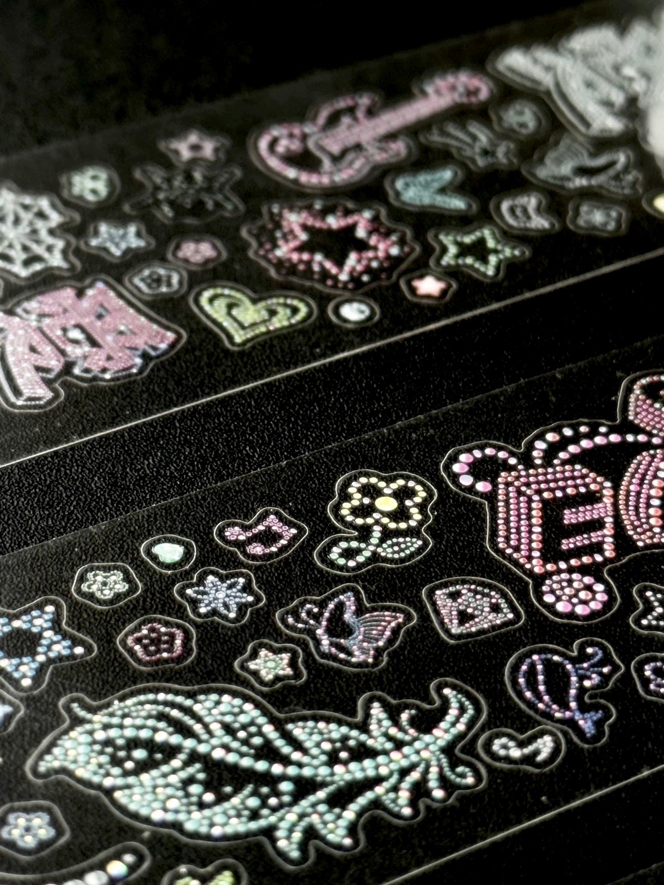 1M Mini Imitation Rhinestone Y2K Millennium Transparent Sticker Roll