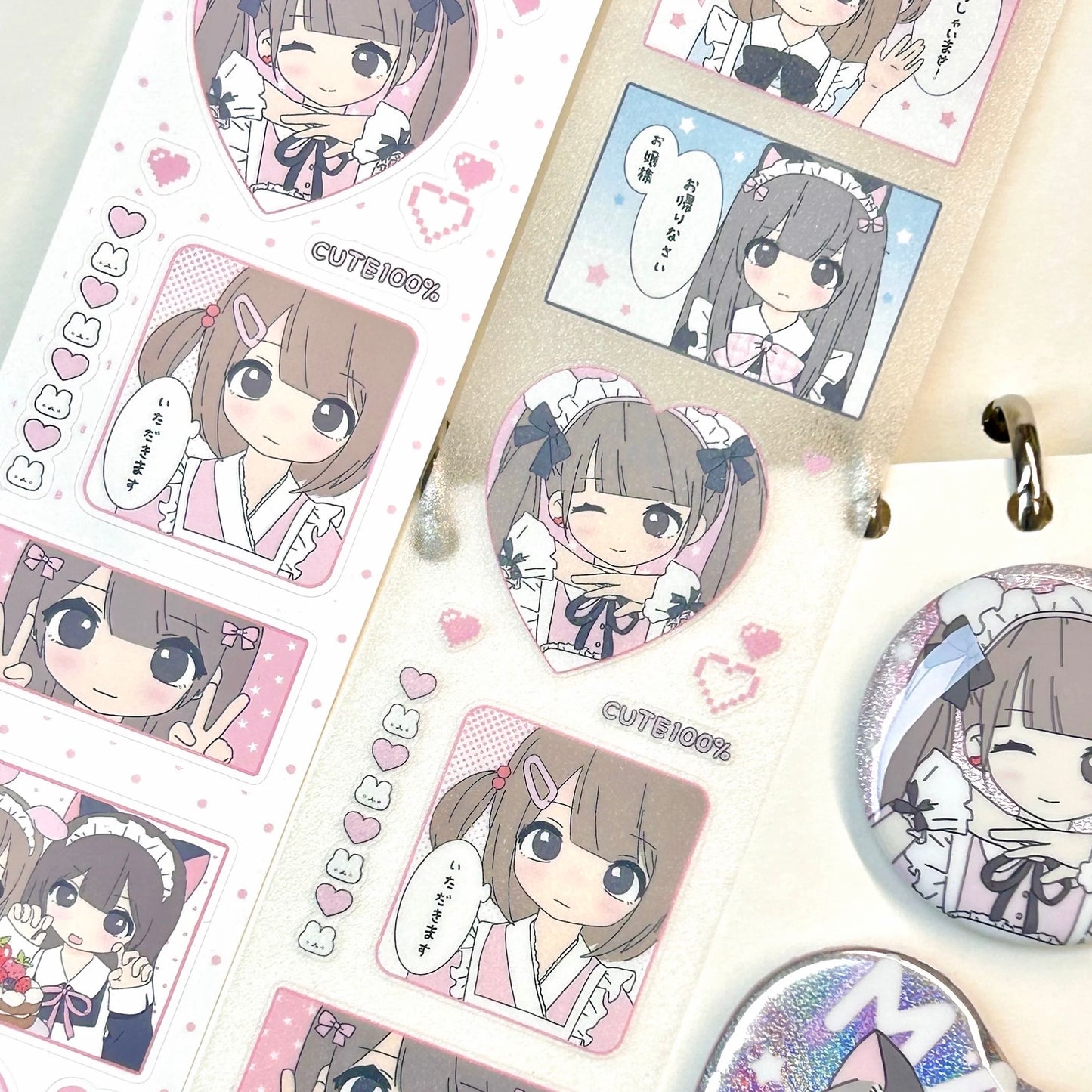 【Limited Edition】 13.78inches Maid Cafe Sticker Roll