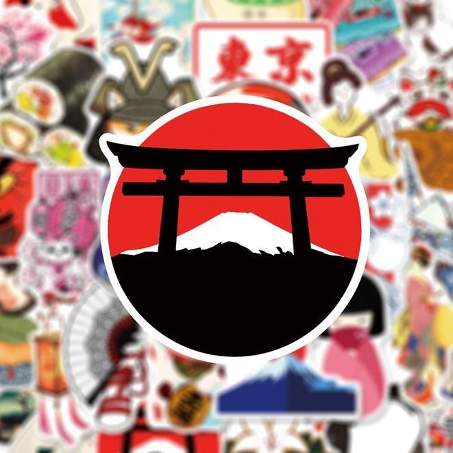 55Pcs Showa Retro DIY Waterproof Stickers