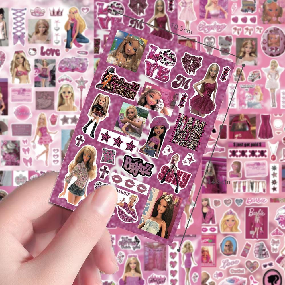 8 Sheets Barbie Stickers
