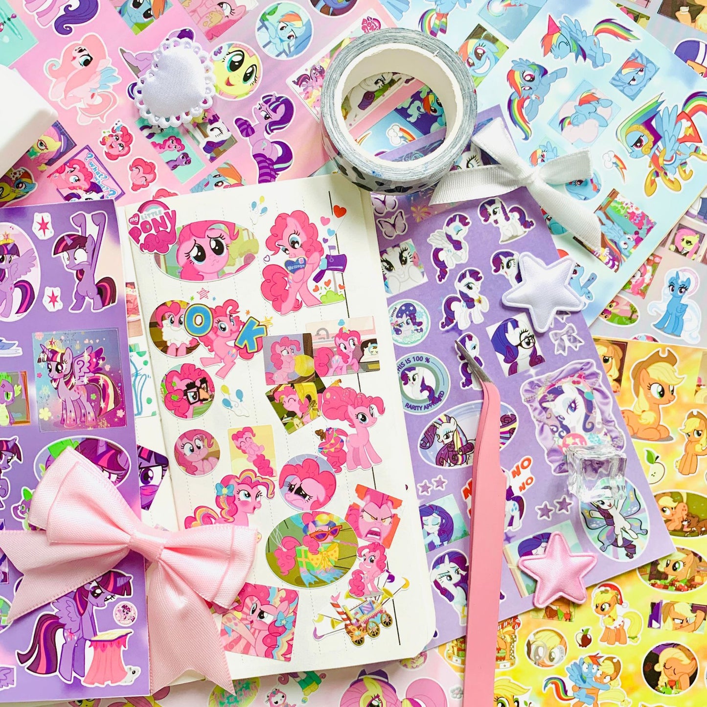 8 Sheets ‌My Little Pony Stickers A