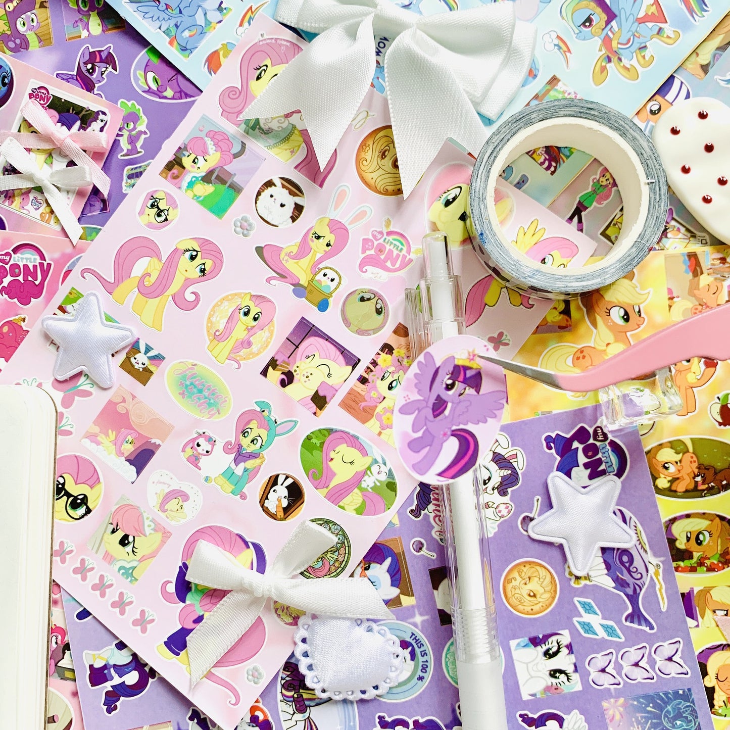 8 Sheets ‌My Little Pony Stickers A
