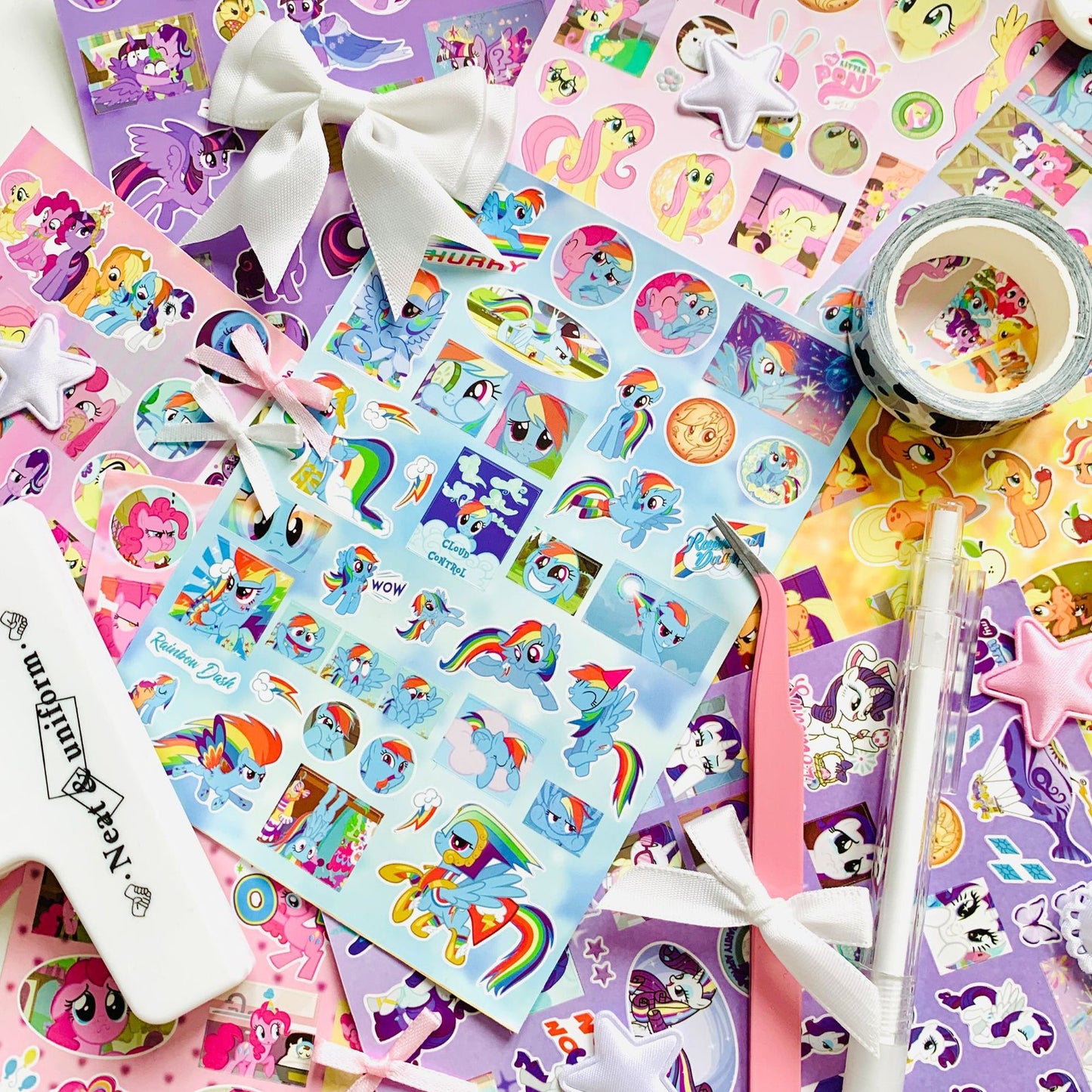 8 Sheets ‌My Little Pony Stickers A