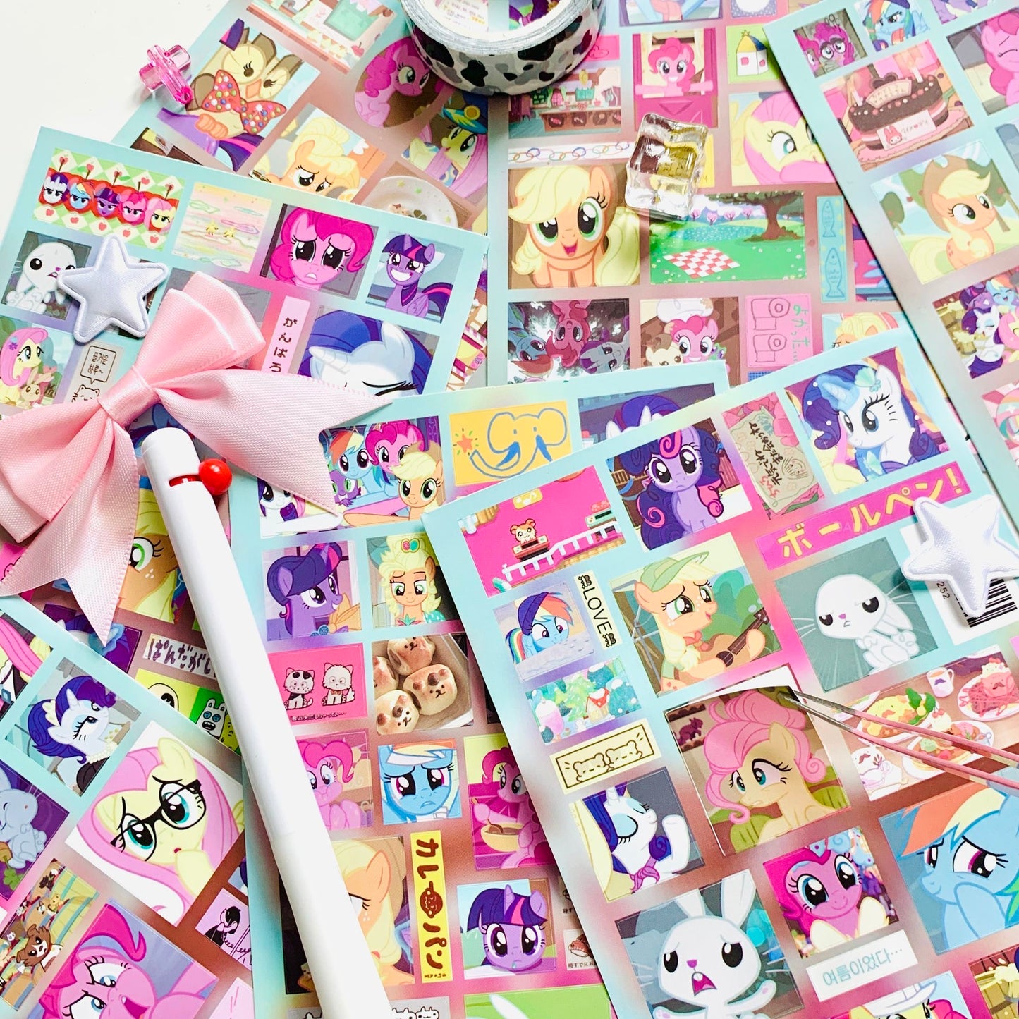 8 Sheets ‌My Little Pony Stickers B