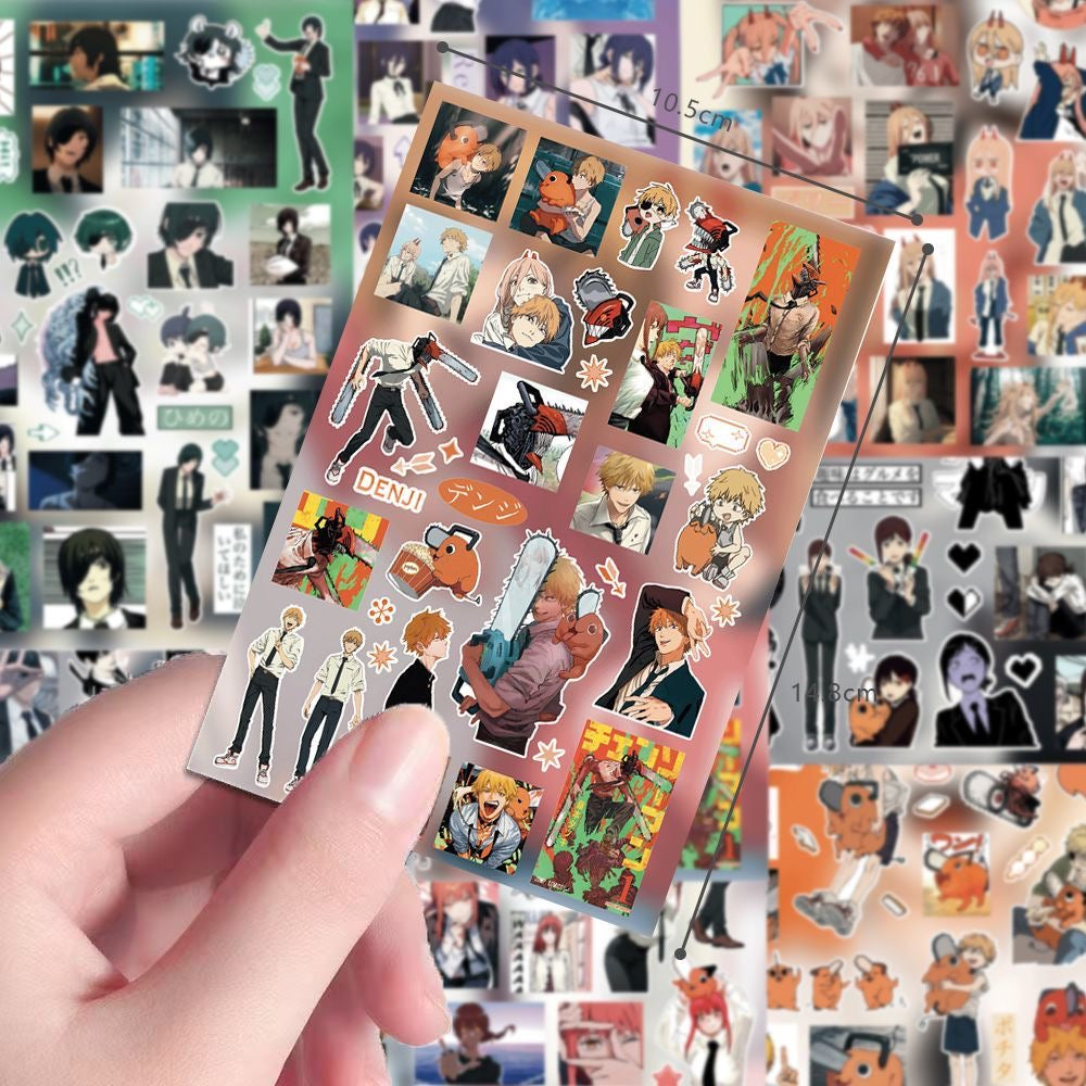 8 Sheets ‌Chainsaw Man Stickers