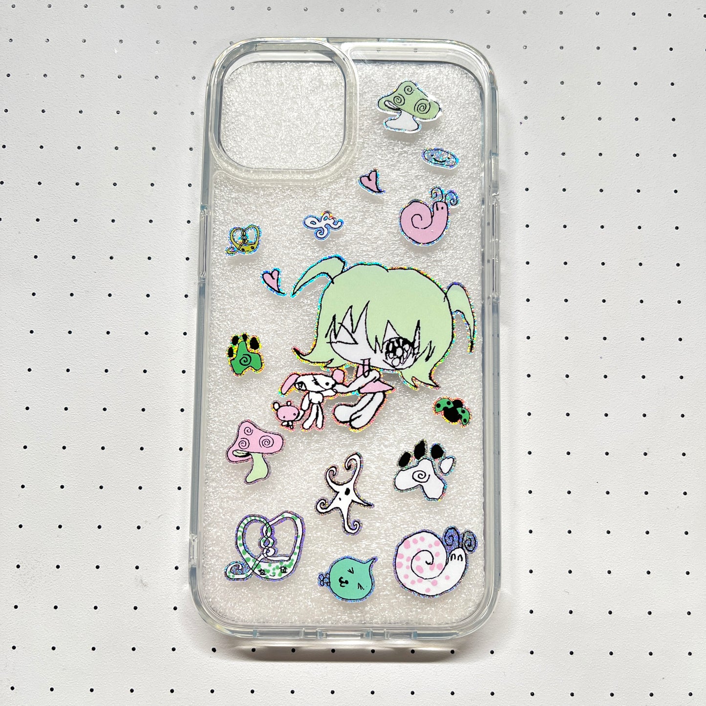 Abstract Simple Retro Pattern Handmade Sticker Phone Case (Resin Ver.)