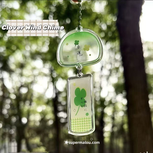 Acrylic Clover Wind Chime Pendant