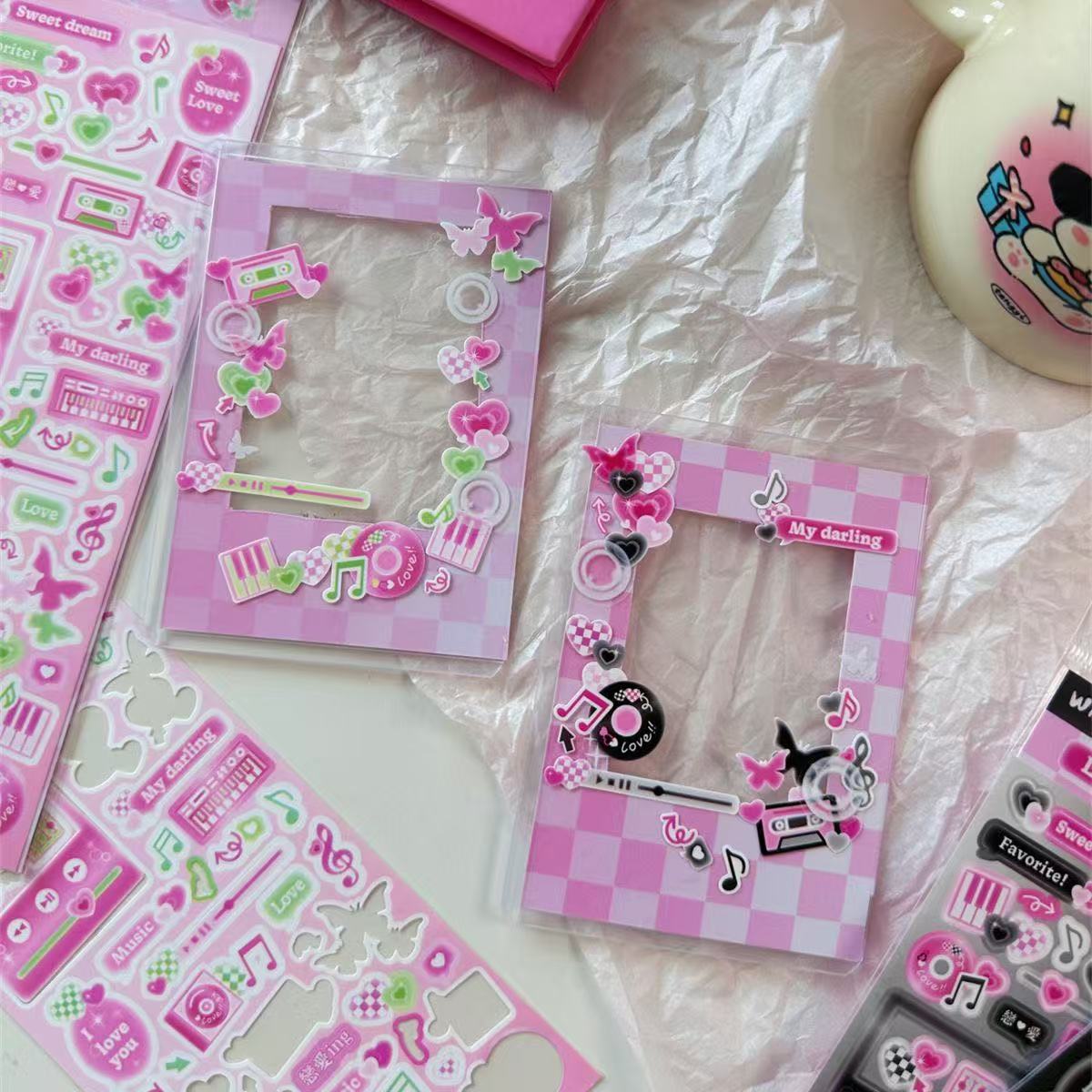 American Retro Small Card Polaroid Decorative Sticker Set of 6