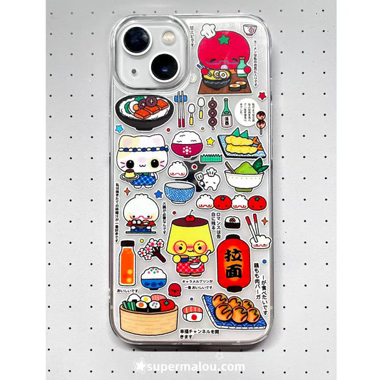 Ancient Showa Japanese Food Sticker Phone case( Resin Version)