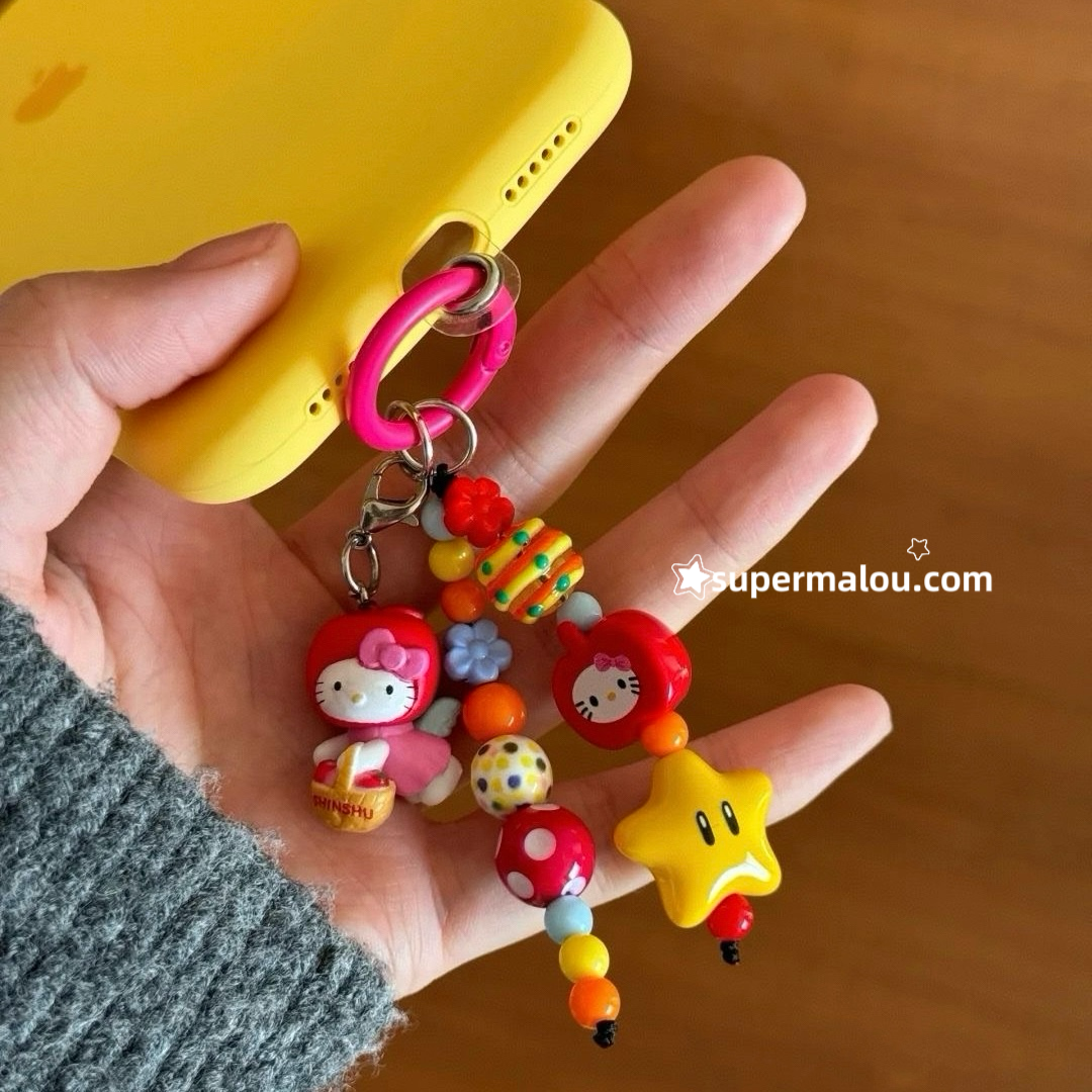 Apple Basket Hello kitty Phone Chain