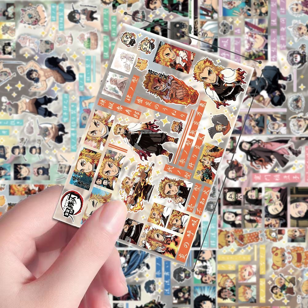 8 Sheets Demon Slayer Stickers A