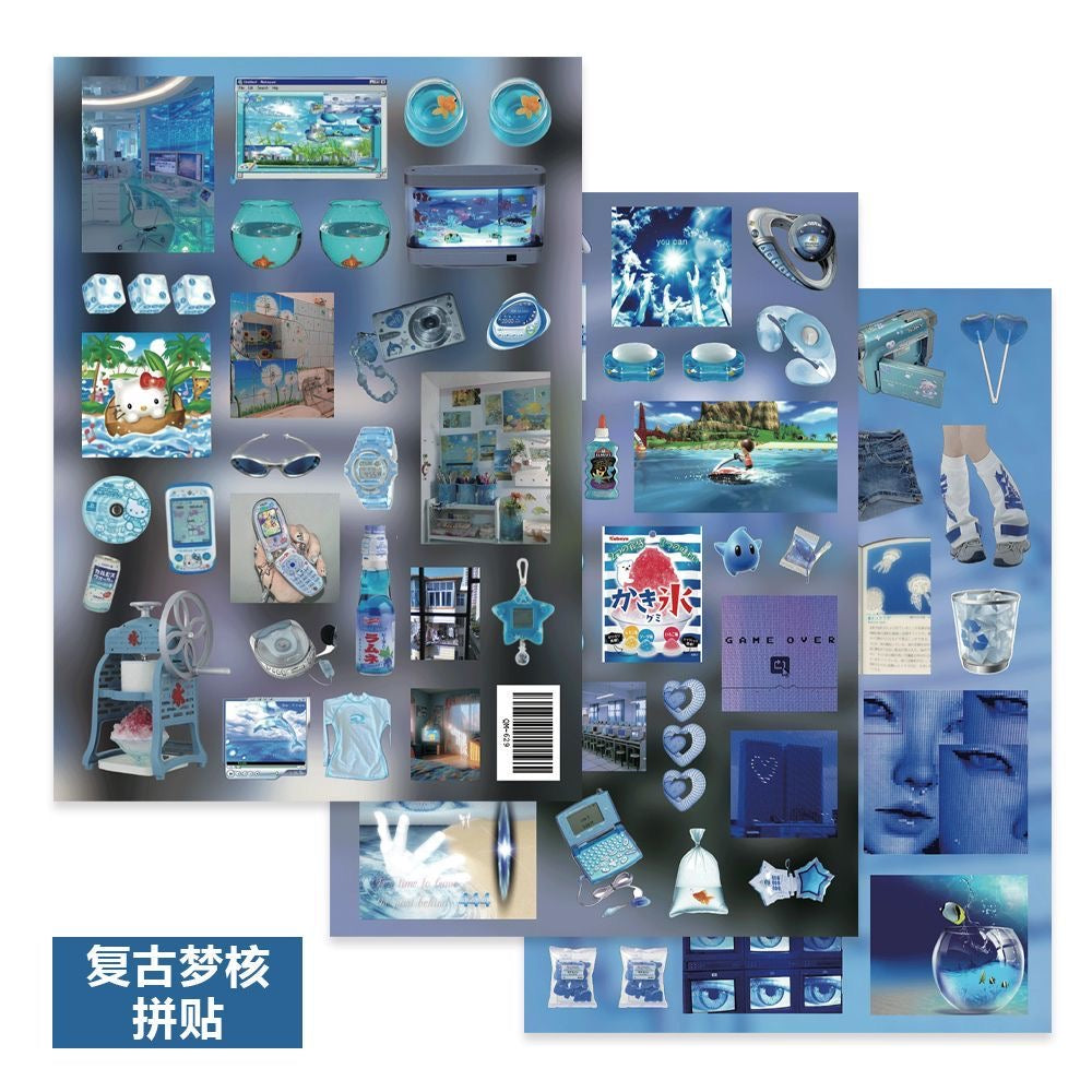 8 Sheets ‌Retro Dream Core Frutiger Aero Sticker