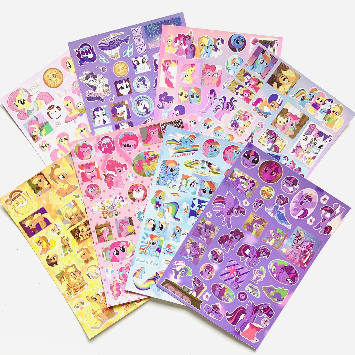 8 Sheets ‌My Little Pony Stickers A