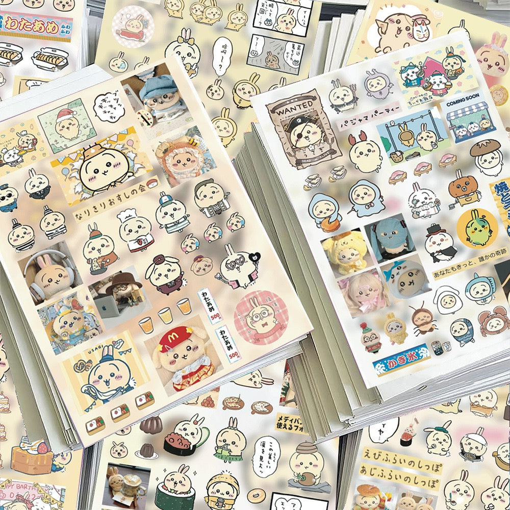 8 Sheets Usagi Stickers