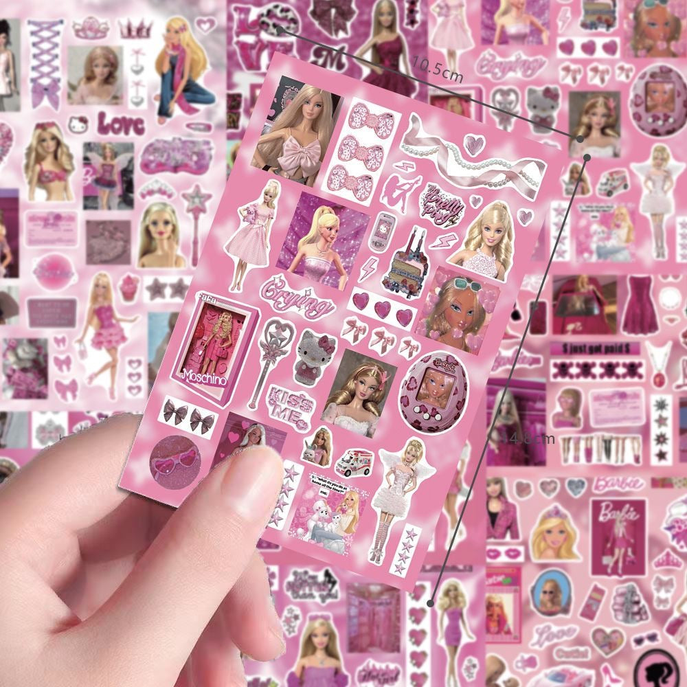 8 Sheets Barbie Stickers