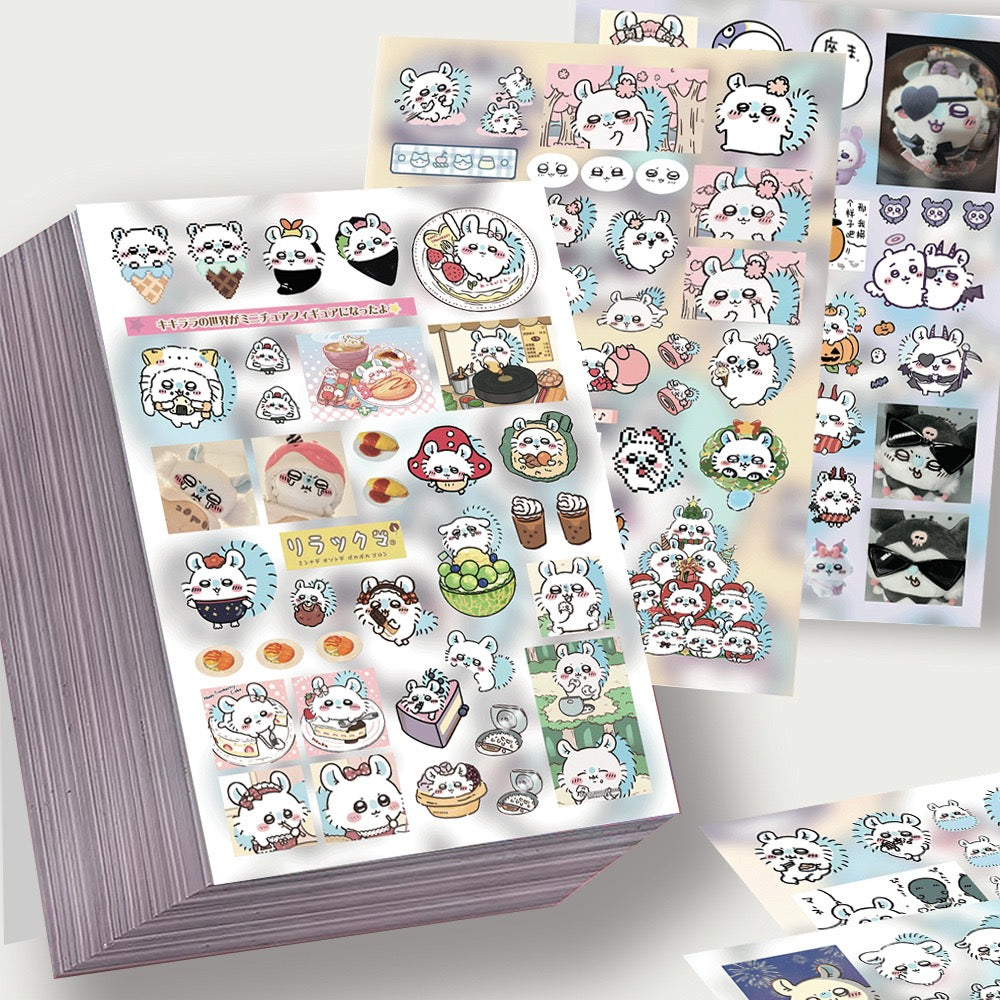 8 Sheets Chiikawa Momonga Stickers
