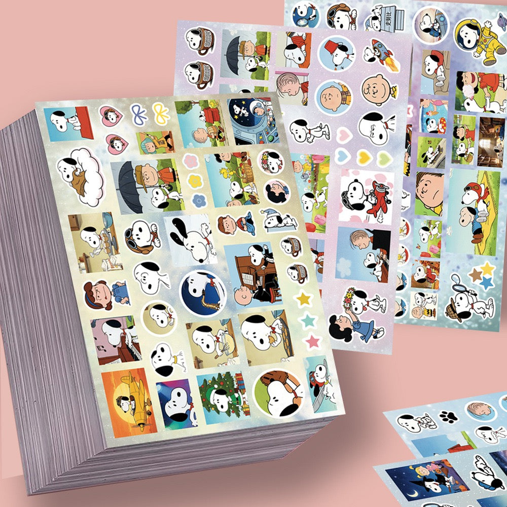 8 Sheets Snoopy Stickers