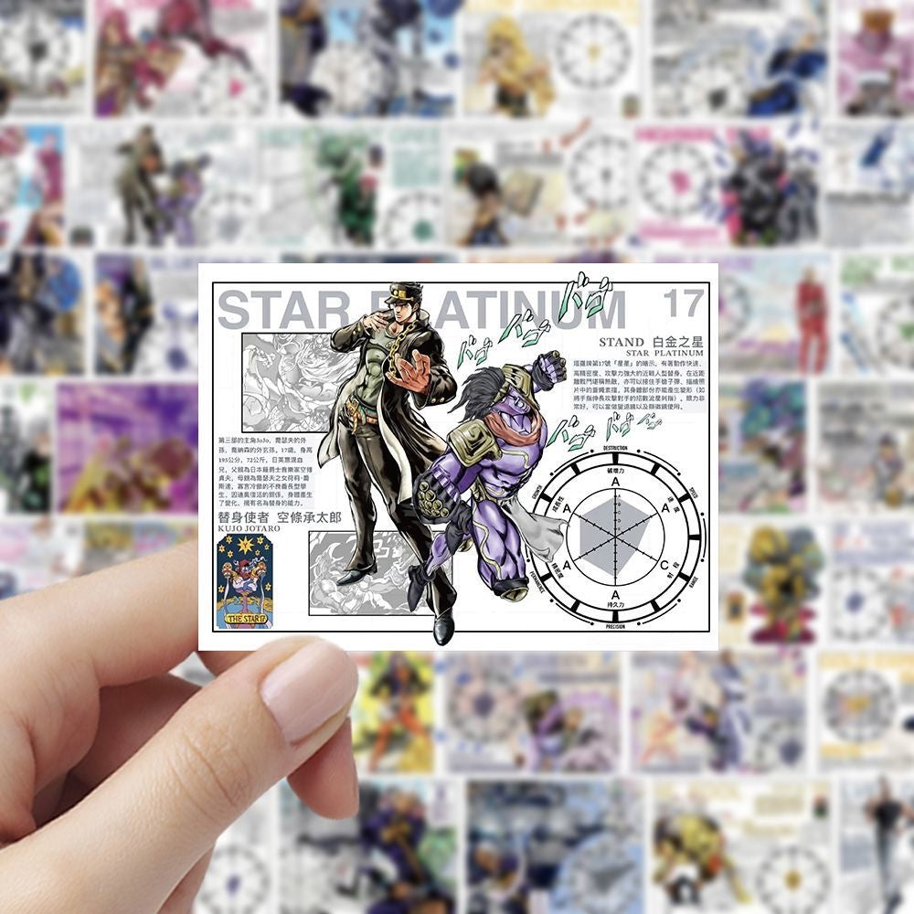 48Pcs Jojo Stand Encyclopedia Stickers