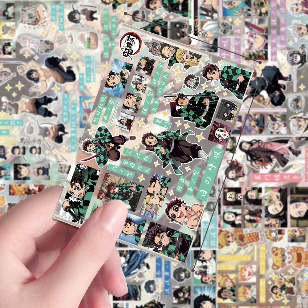 8 Sheets Demon Slayer Stickers A