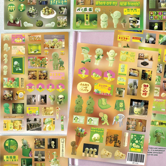 8 Sheets Smiski Stickers
