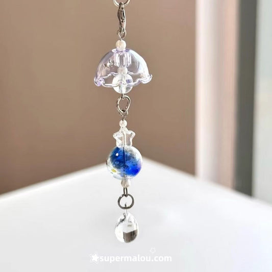 Blue Planet Wind Chime Phone Chain