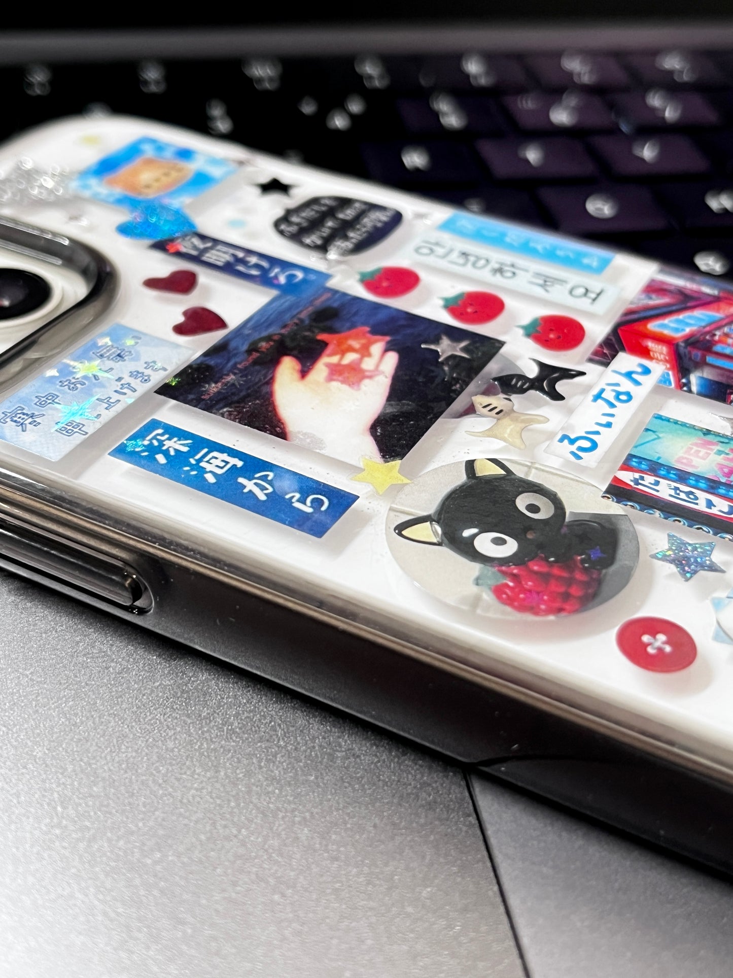 Blue Ocean Strawberry Handmade Sticker Phone Case Samsung Case