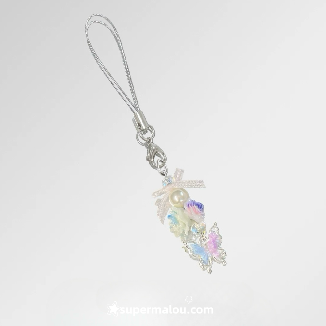 Butterfly Rose Phone Chain