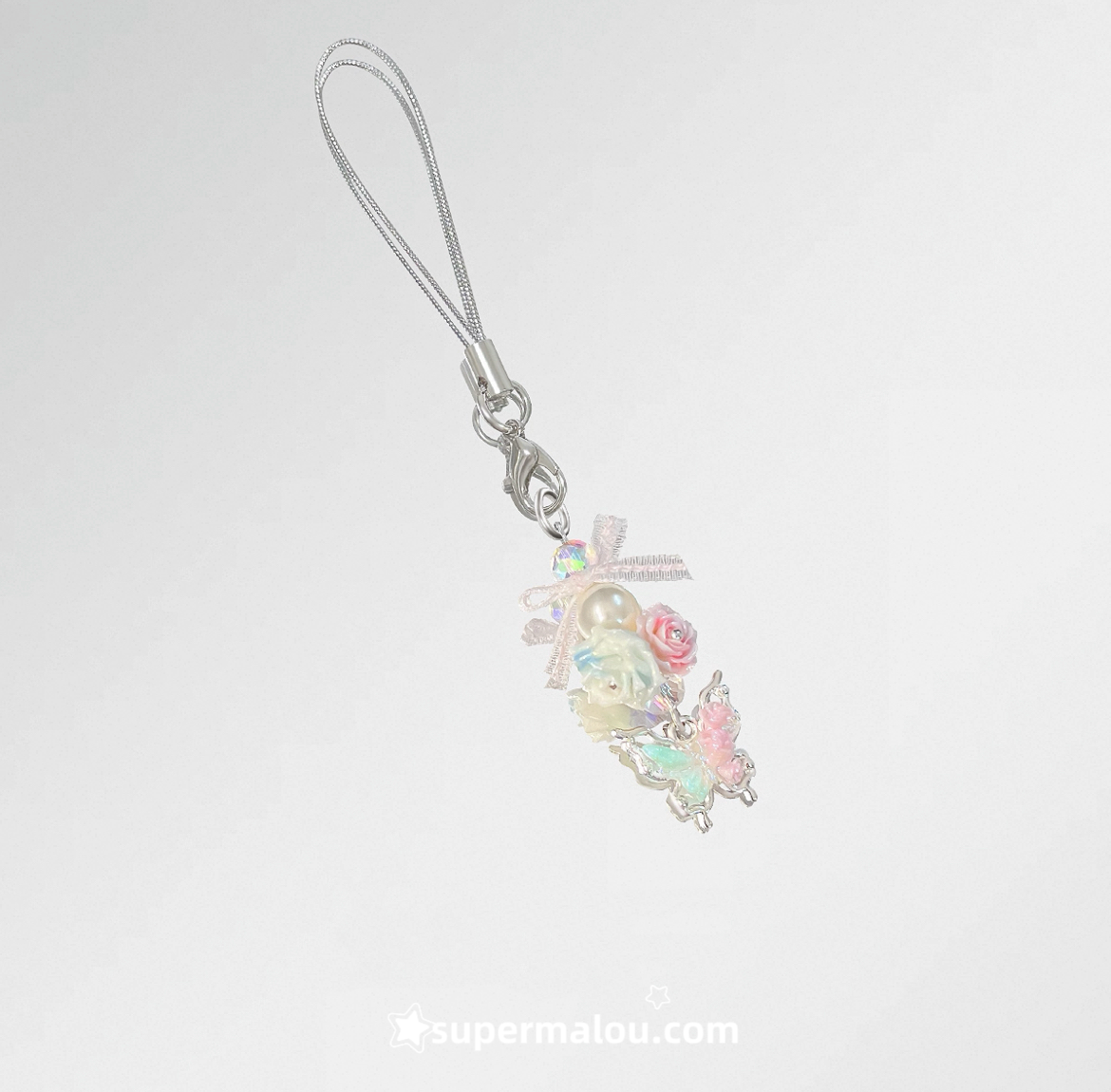 Butterfly Rose Phone Chain
