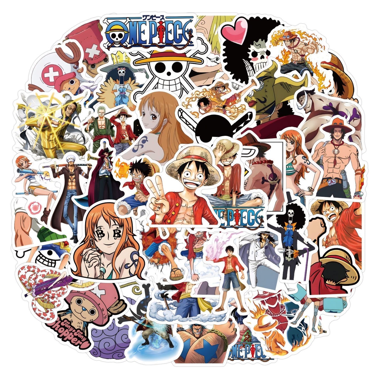 50Pcs One Piece Stickers