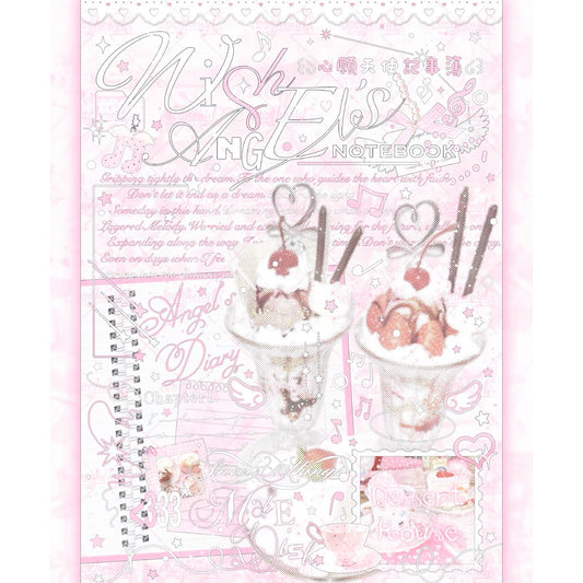 【Limited Edition】30Pages Angel of Wishes Memo Pad Sticker Book