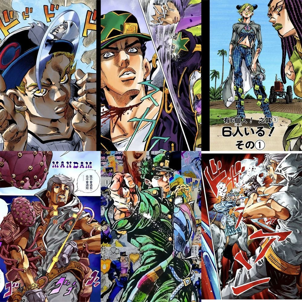 60Pcs JoJo's Bizarre Adventure Fateful Tension Stickers A