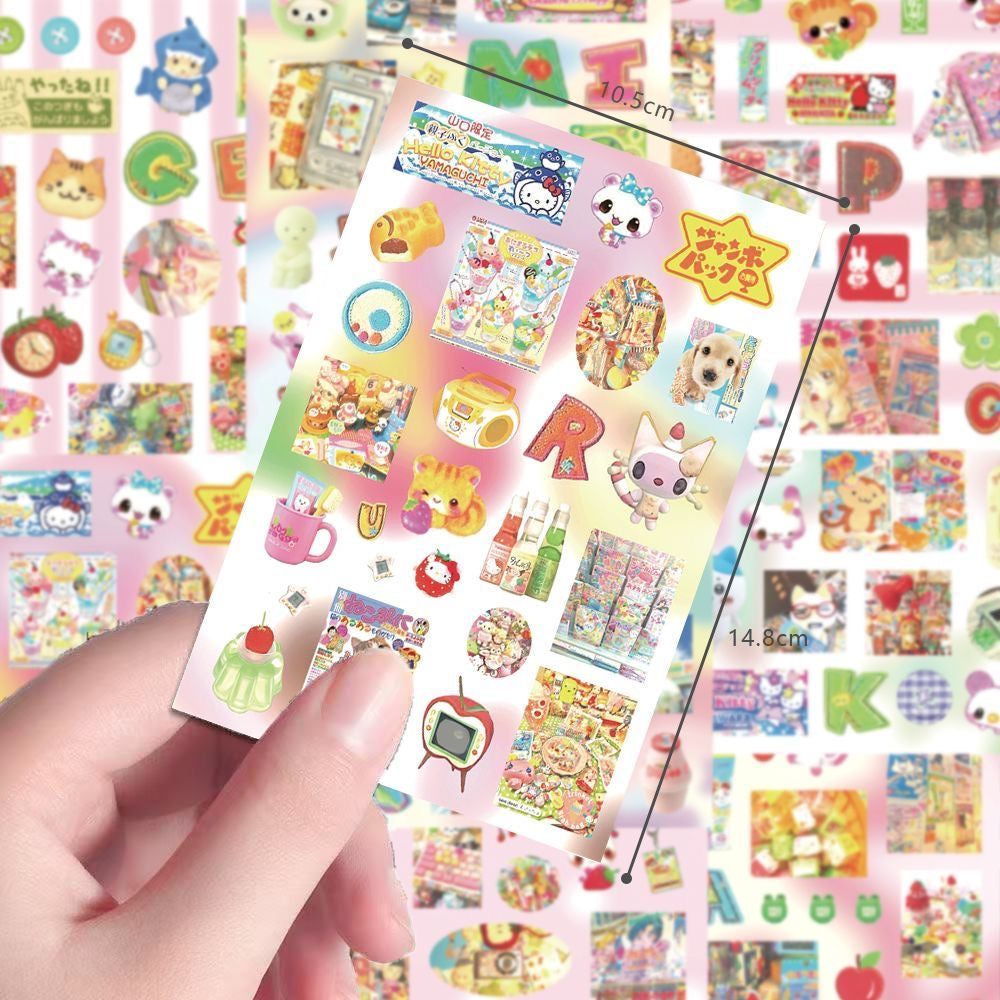8 Sheets Heisei Retro ‌Sticker