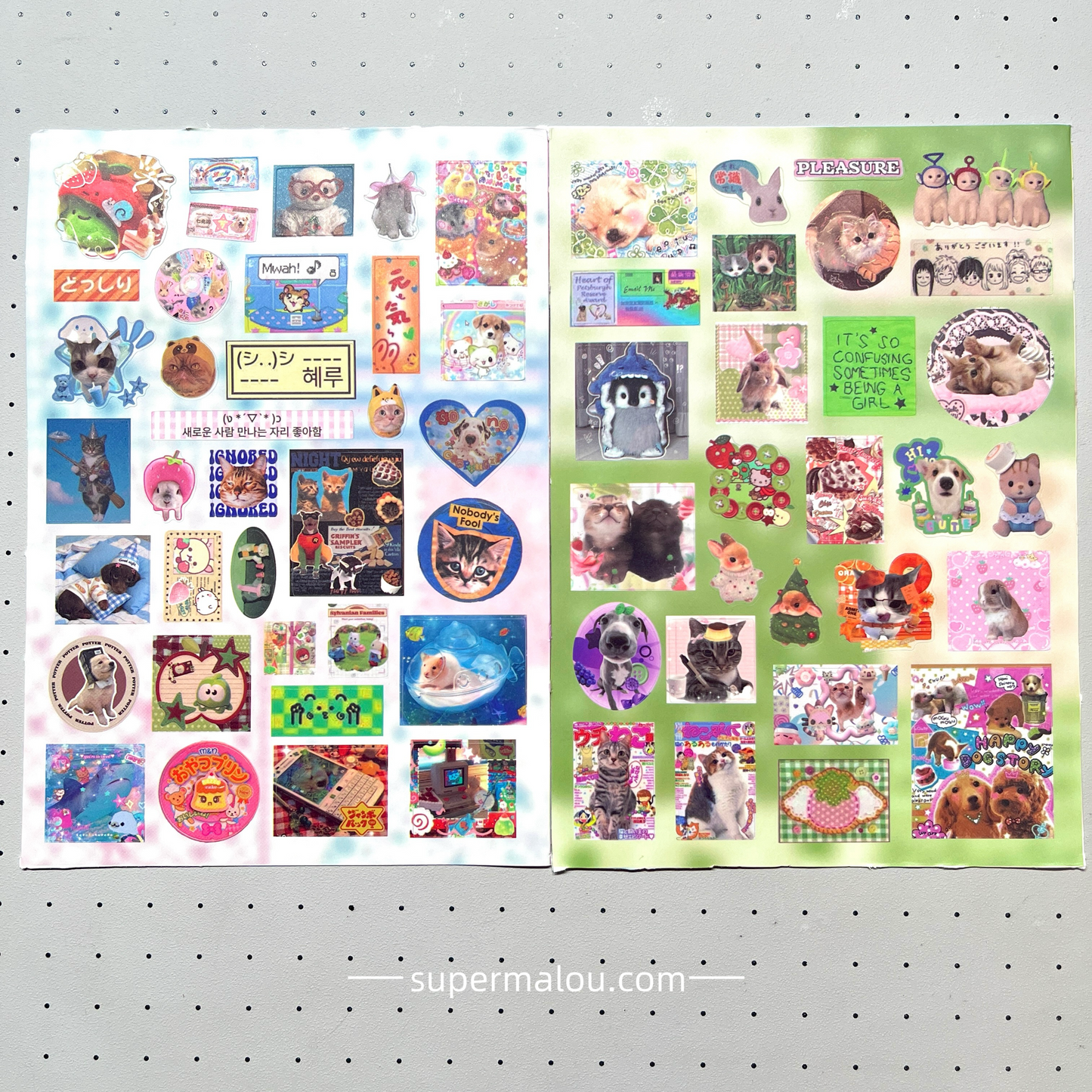 8 Sheets Retro Style Japanese Small Animals Stickers