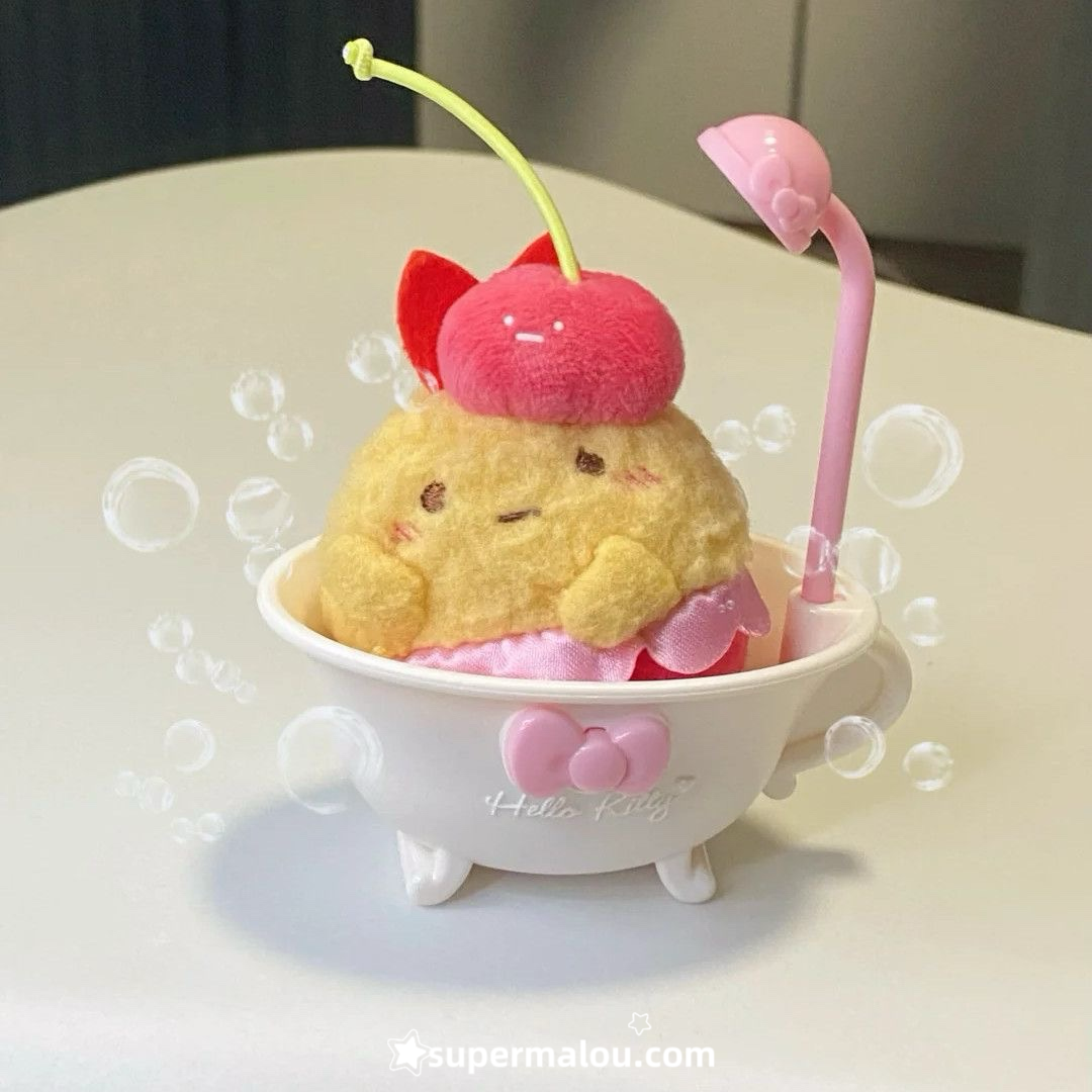 Sumikko Gurashi Cherry Fried Shrimp Fried Fish Tail Plush Pendant