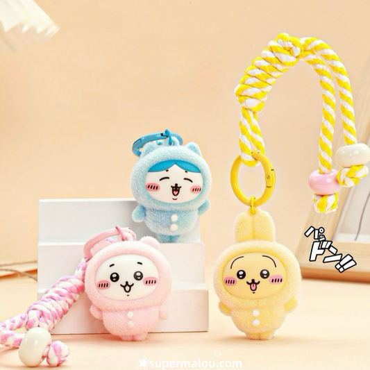 Chiikawa Furry Keychain Set Of 3