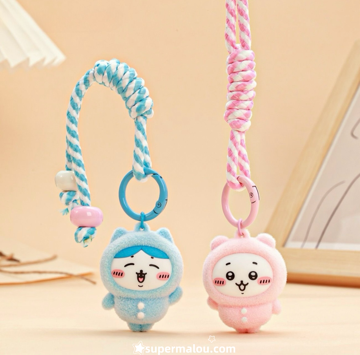 Chiikawa Furry Keychain Set Of 3