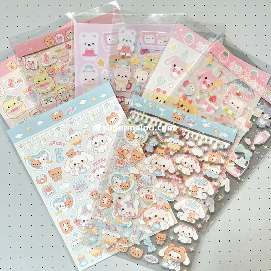 Cinnamoroll Sugarbunnies Sumikko Gurashi Sylvanian Families Sticker Sheets