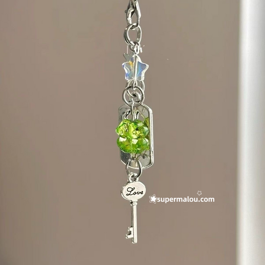 Clover Key Phone Chain