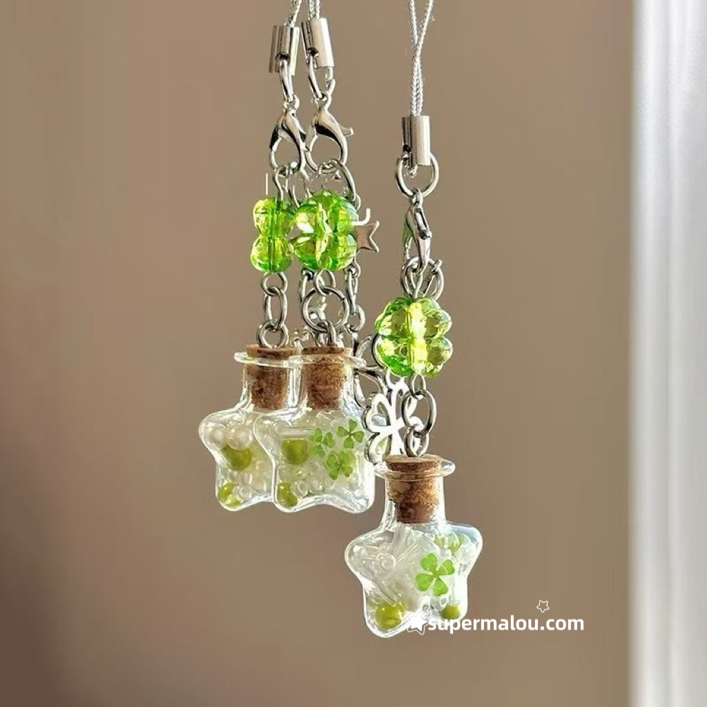 Clover Star Wishing Bottle Phone Chain CCD Chain