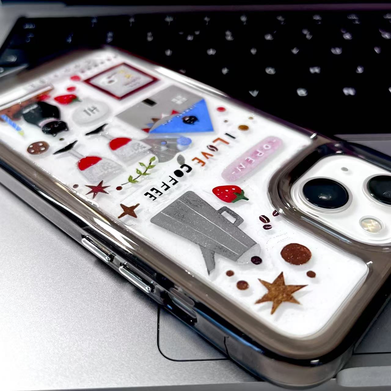 Coffee Cat Handmade Dispensing Sticker Phone Case Samsung Case