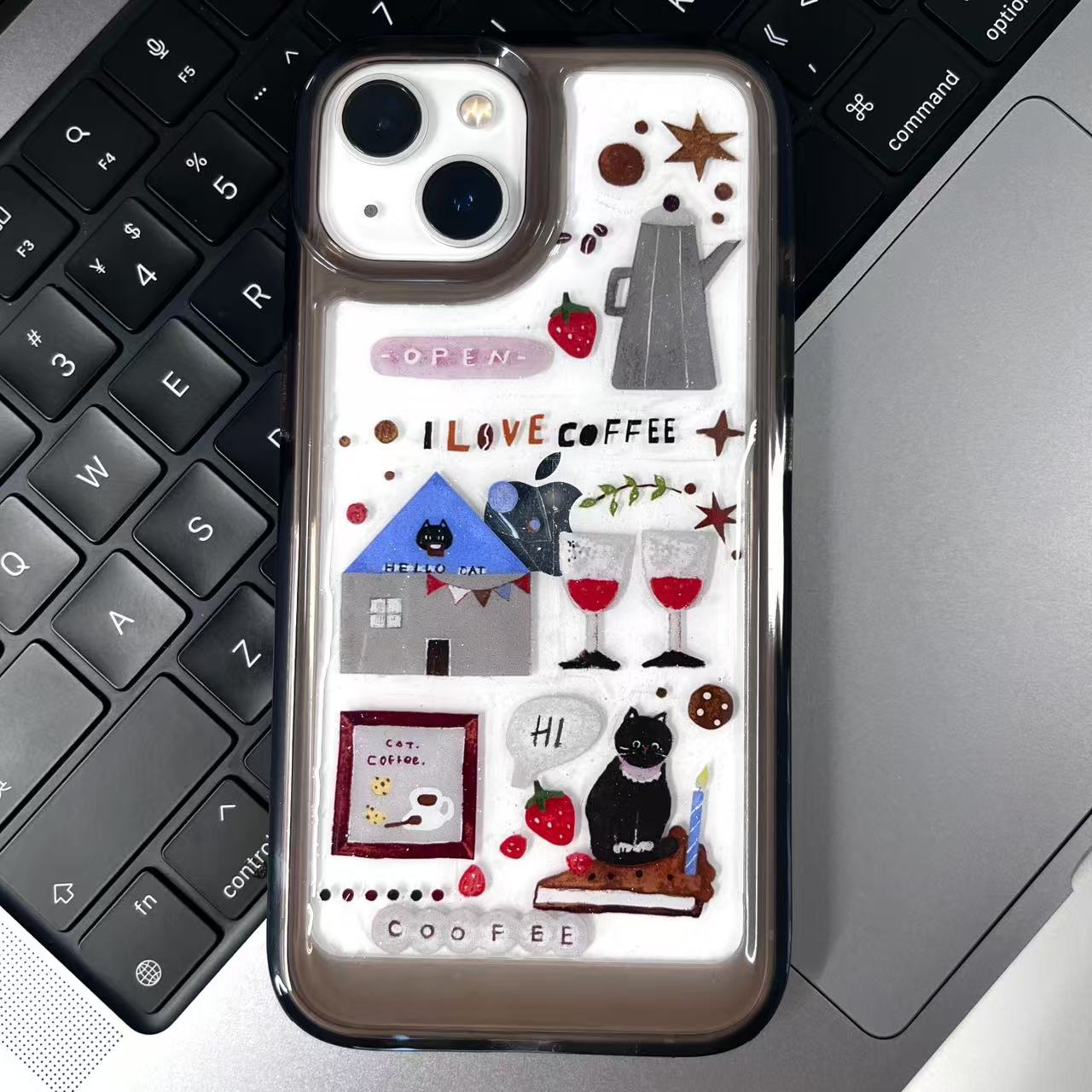 Coffee Cat Handmade Dispensing Sticker Phone Case Samsung Case